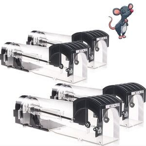 IIWEY Humane Mouse Traps, 12 inches Enlarged No Kill Rat Trap, Reusable Catch an